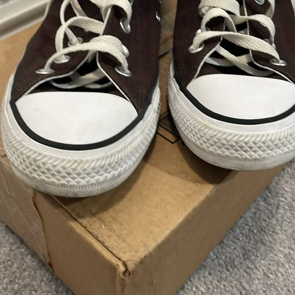 Converse Chuck Taylor All Star hightop dark brown shoes women’s sz 10 men’s sz 8 - Picture 6 of 8